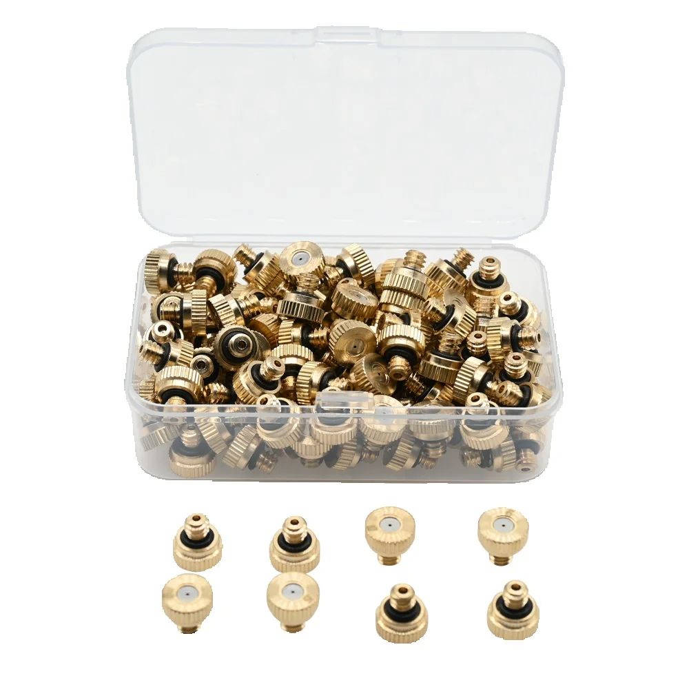 Nozzle Brass - 50PCS 스레드 황동 미스트 노즐 0.1-0.8mm
