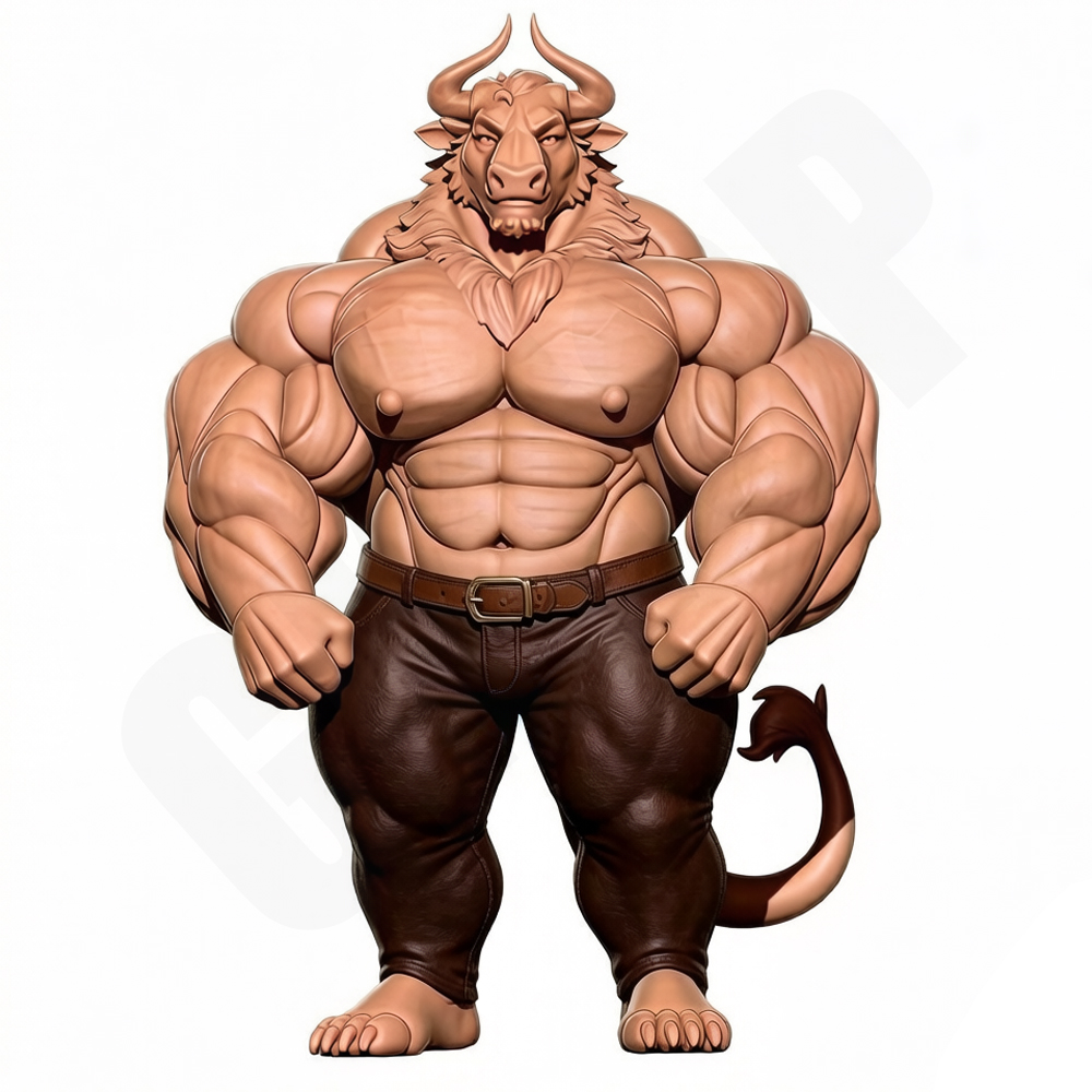 Resin Printer - Hunky Fitness Muscle Bull 1/24 스케일