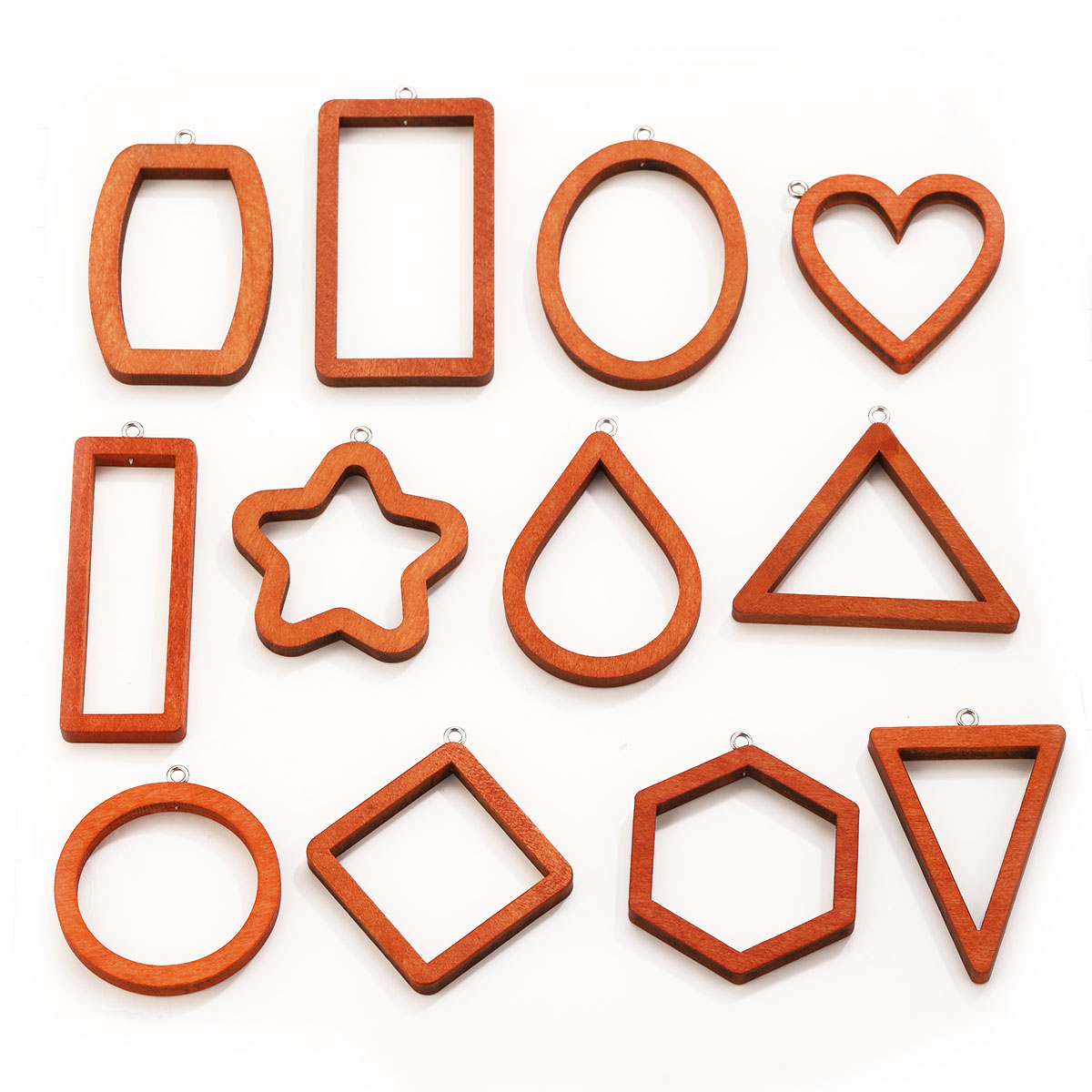 Uv Resin - 10PCS 삼각형 직사각형 나무 기하학적 참