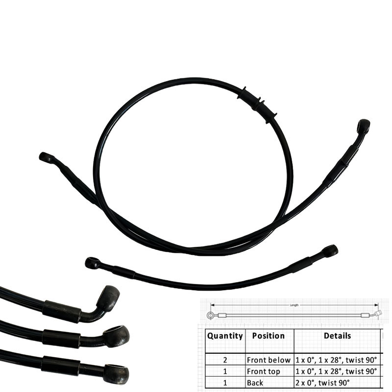 AN3 모토 유압 스테인리스 스틸 브레이드 브레이크 호 - Ptfe Tube 리뷰 및 가격